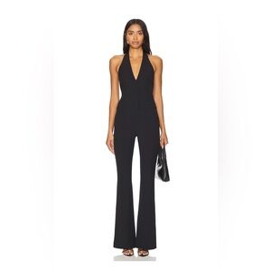SUPERDOWN Black Halter Jumpsuit